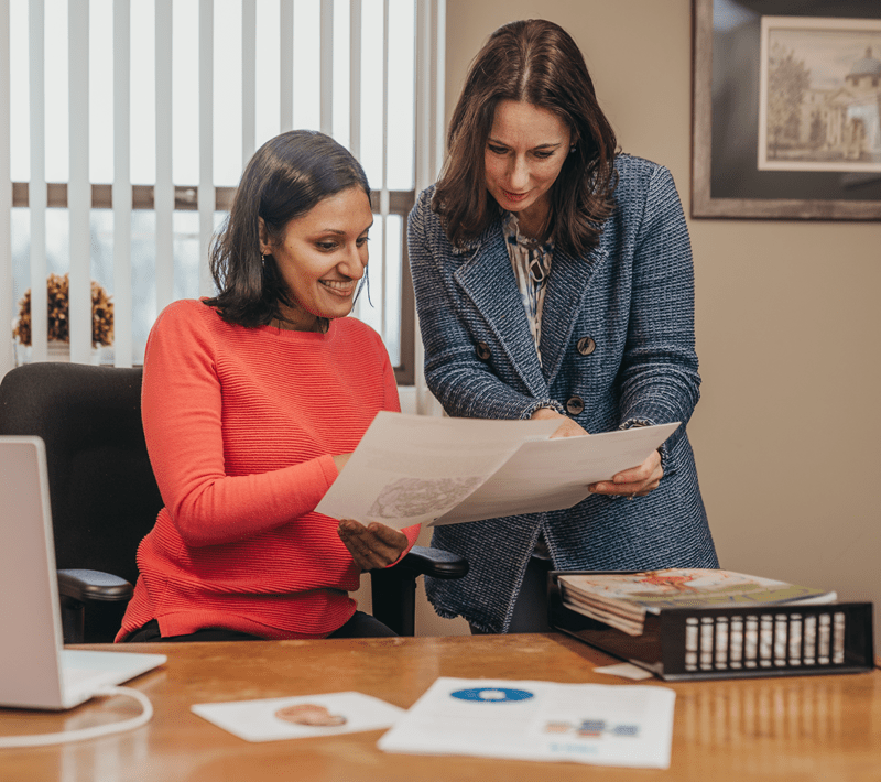 two female providers in an office setting